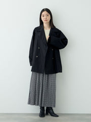 シャンブレーツイルミドル丈コート