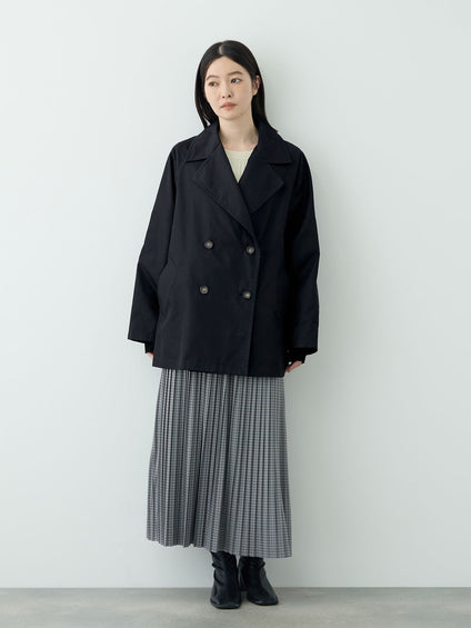 シャンブレーツイルミドル丈コート