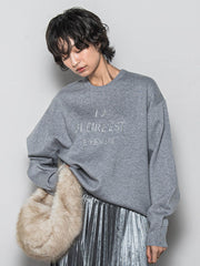 【WEB限定】刺繍ロゴニットプルオーバー≪洗濯機で洗える≫