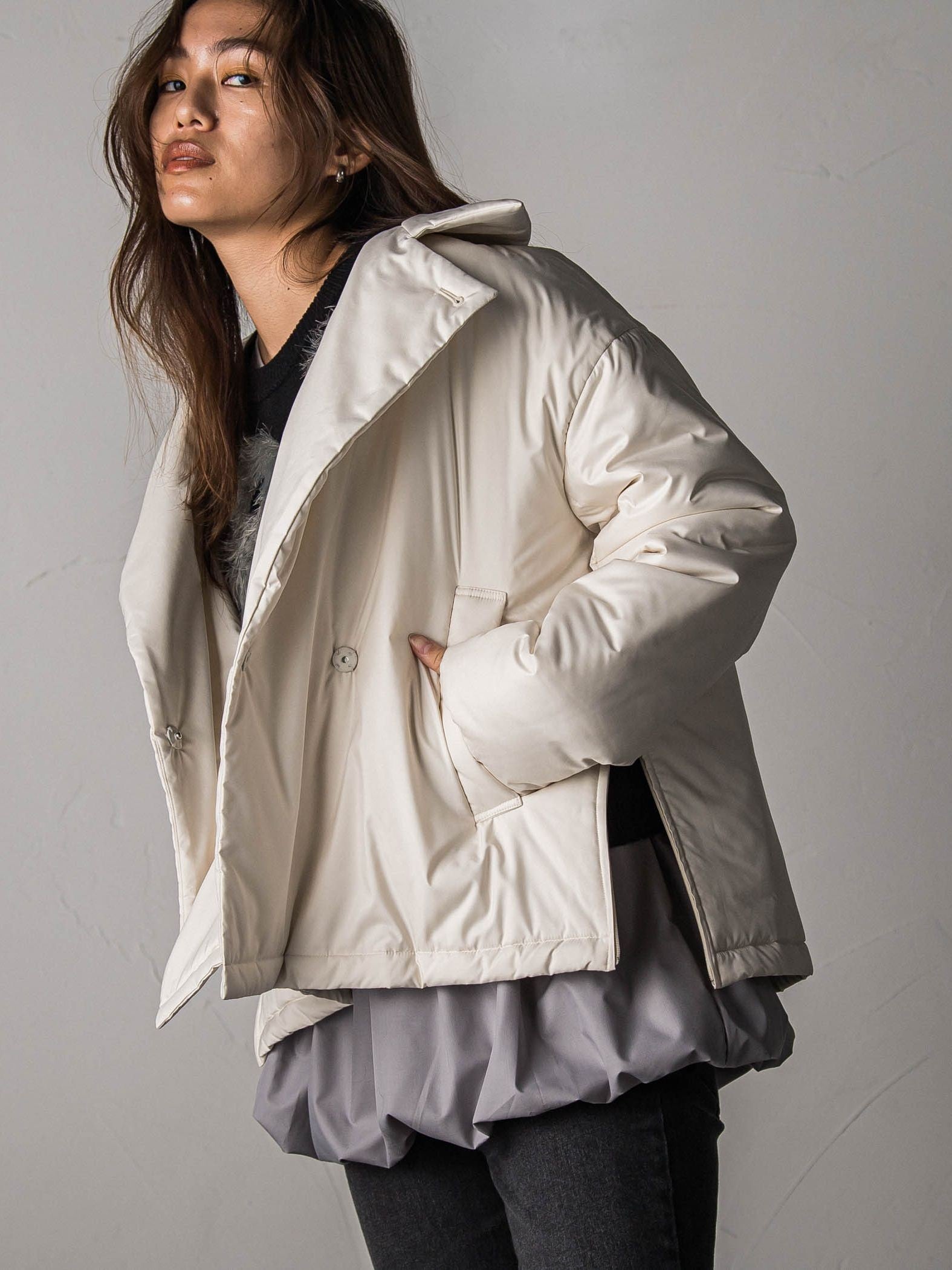 THINDOWNチェスタージャケット≪洗濯機で洗える≫