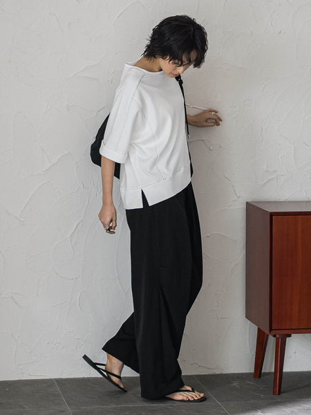 トリケア配色ステッチプルオーバー
