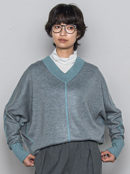 今日の気分で着回せるリバーシブルニット≪手洗い可能≫