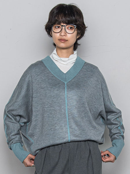 今日の気分で着回せるリバーシブルニット≪手洗い可能≫