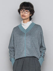 今日の気分で着回せるリバーシブルニット≪手洗い可能≫