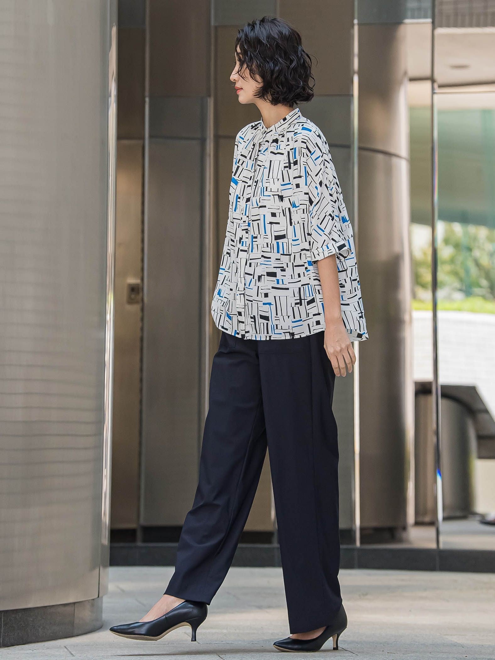 【WEB限定/大きいサイズ】ハイテンションワイドパンツ≪洗濯機で洗える≫