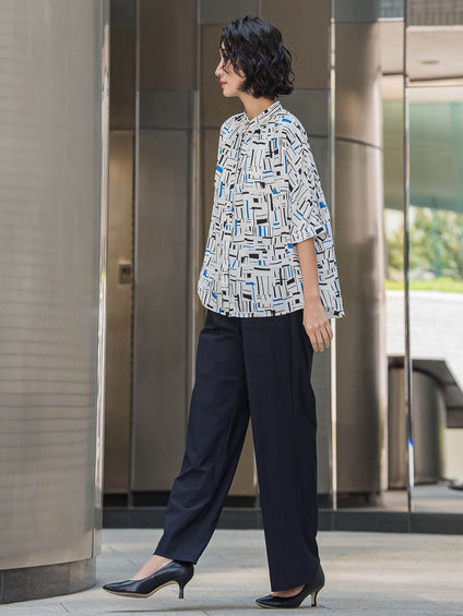 【WEB限定/大きいサイズ】ハイテンションワイドパンツ≪洗濯機で洗える≫