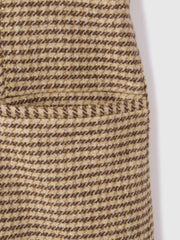 ツィーディチェックWボタンジャコット