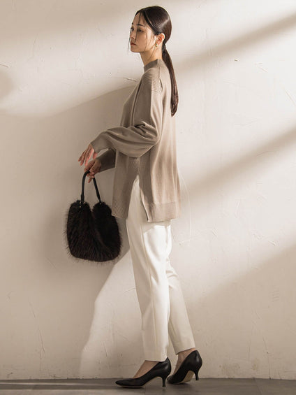 ファインメリノウールチュニックニット≪洗える≫