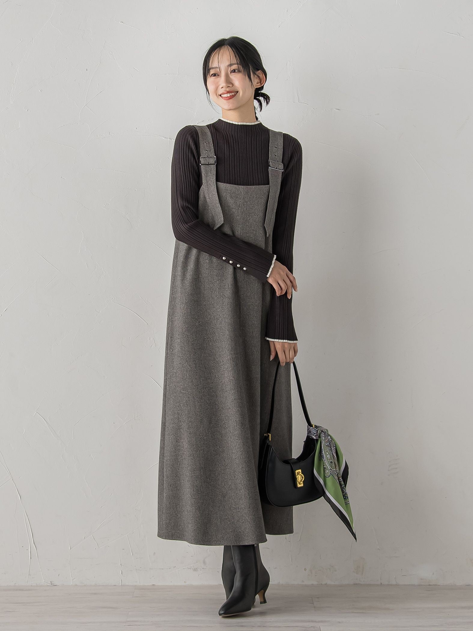 両面ピーチ起毛ジャンスカ≪洗濯機で洗える≫