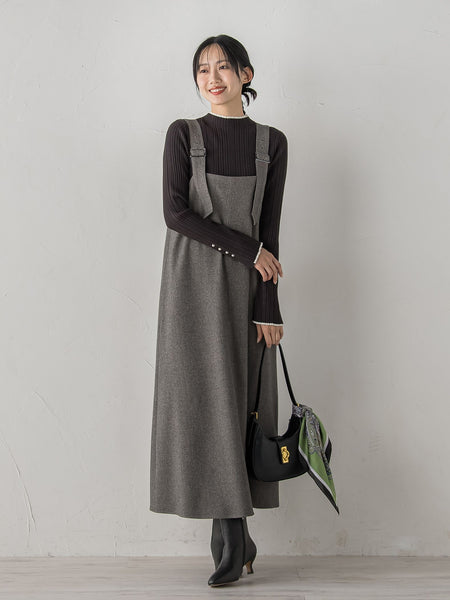 両面ピーチ起毛ジャンスカ≪洗濯機で洗える≫