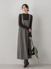 両面ピーチ起毛ジャンスカ≪洗濯機で洗える≫