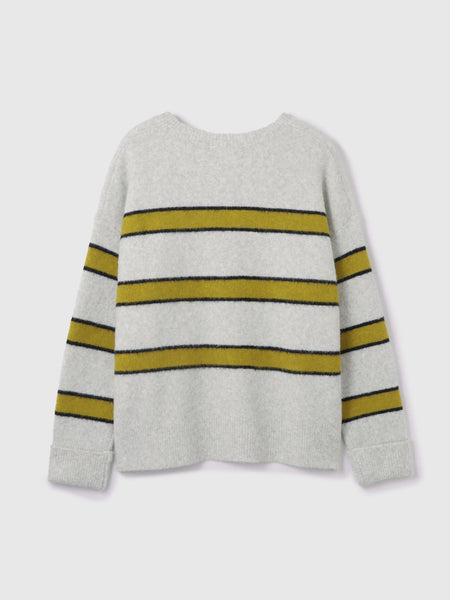 ウール混マルチボーダーニット≪洗濯機で洗える≫