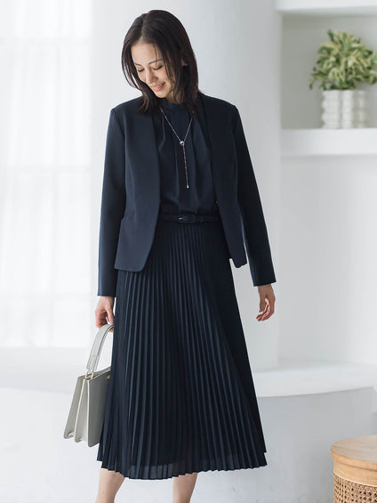 【WEB限定 13号】トリクシオンノーカラージャケット≪セットアップ対応/手洗い可能≫