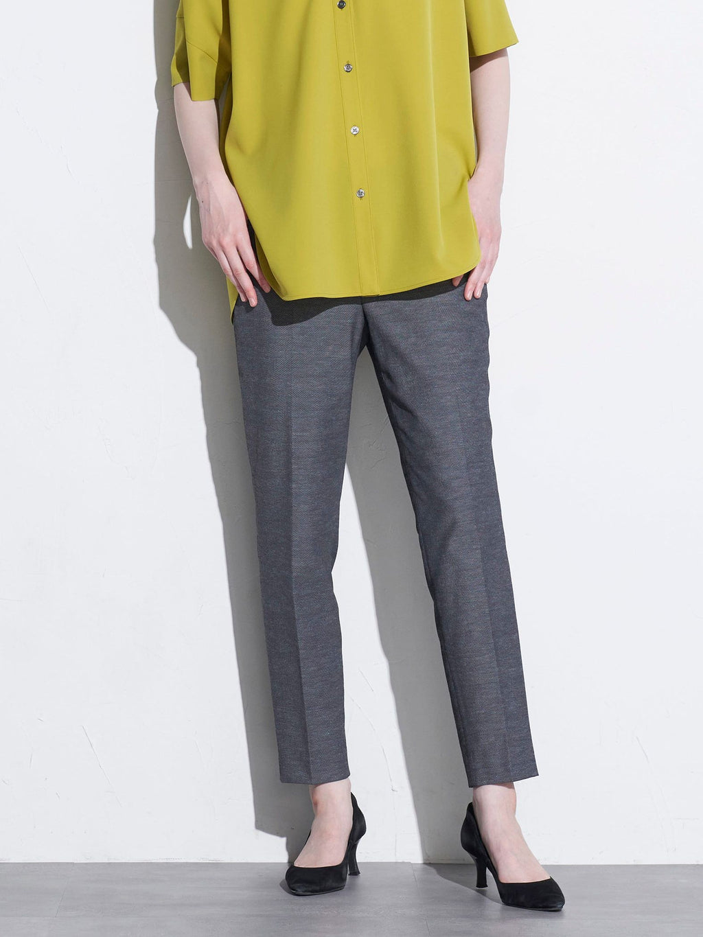 WEB別注】シェルタリング美脚テーパードパンツ《洗濯機で洗える  