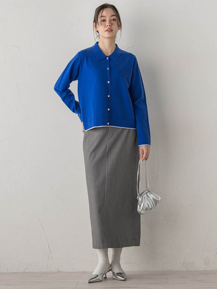 スーパーストレッチステンカーディガン≪洗濯機で洗える≫