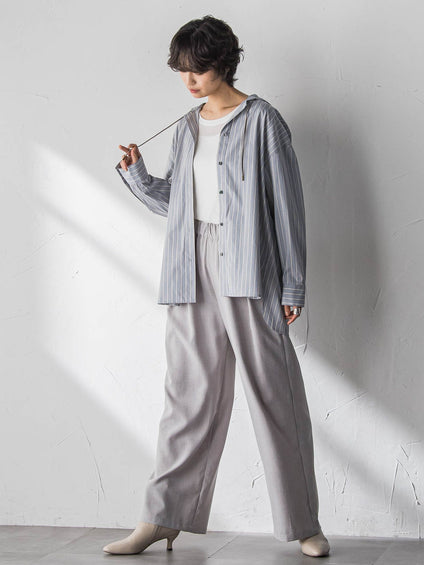 ”肌が喜ぶ”前後2WAYクルーネックロンT≪手洗い可能≫