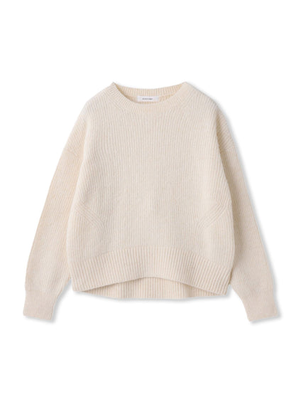 フラッフィークルーネックニット≪手洗い可能≫