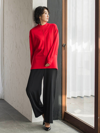 【新色追加】ファインウールハイネックニット