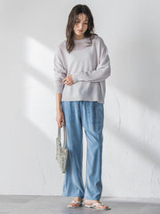 ペーパーブレンドルーズニットプルオーバー