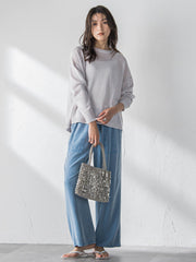 ペーパーブレンドルーズニットプルオーバー