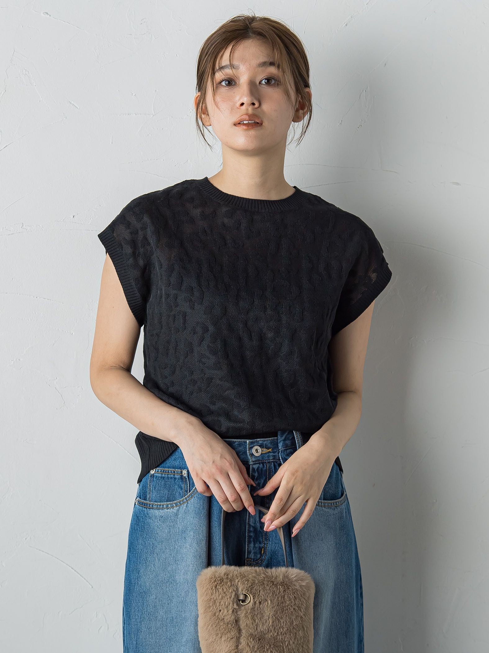 【WEB限定】ジャガードニット≪手洗い可能≫