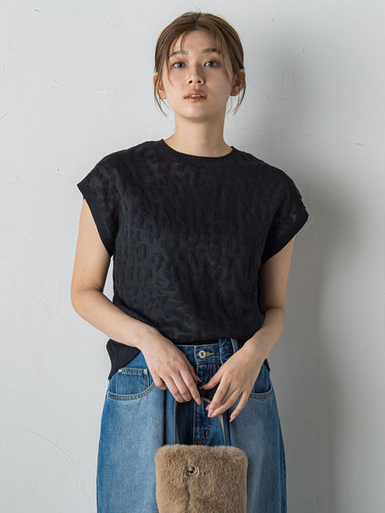 【WEB限定】ジャガードニット≪手洗い可能≫