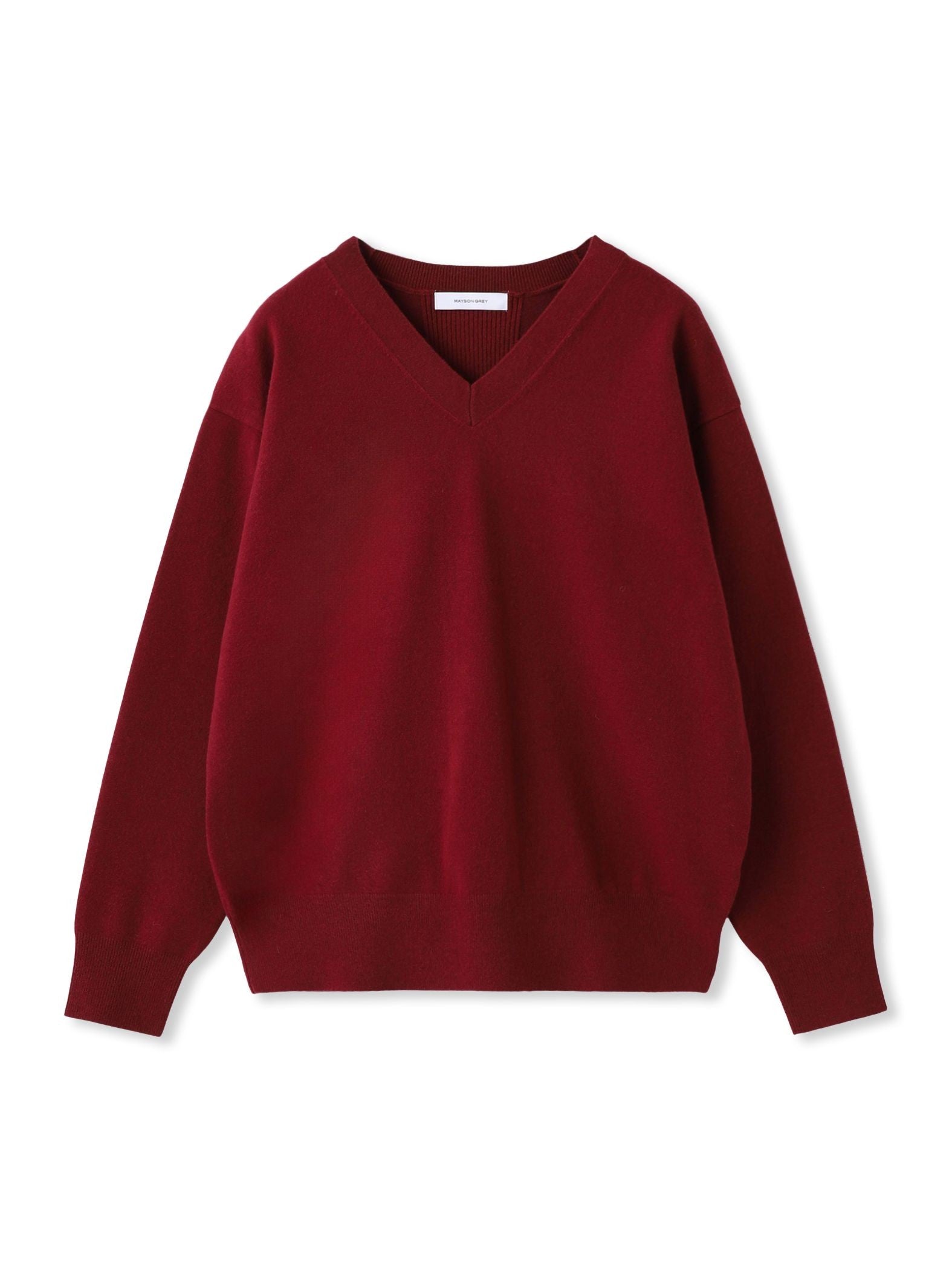 【ふわもち】Vネックニット≪洗濯機で洗える≫