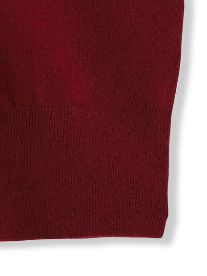 【ふわもち】Vネックニット≪洗濯機で洗える≫