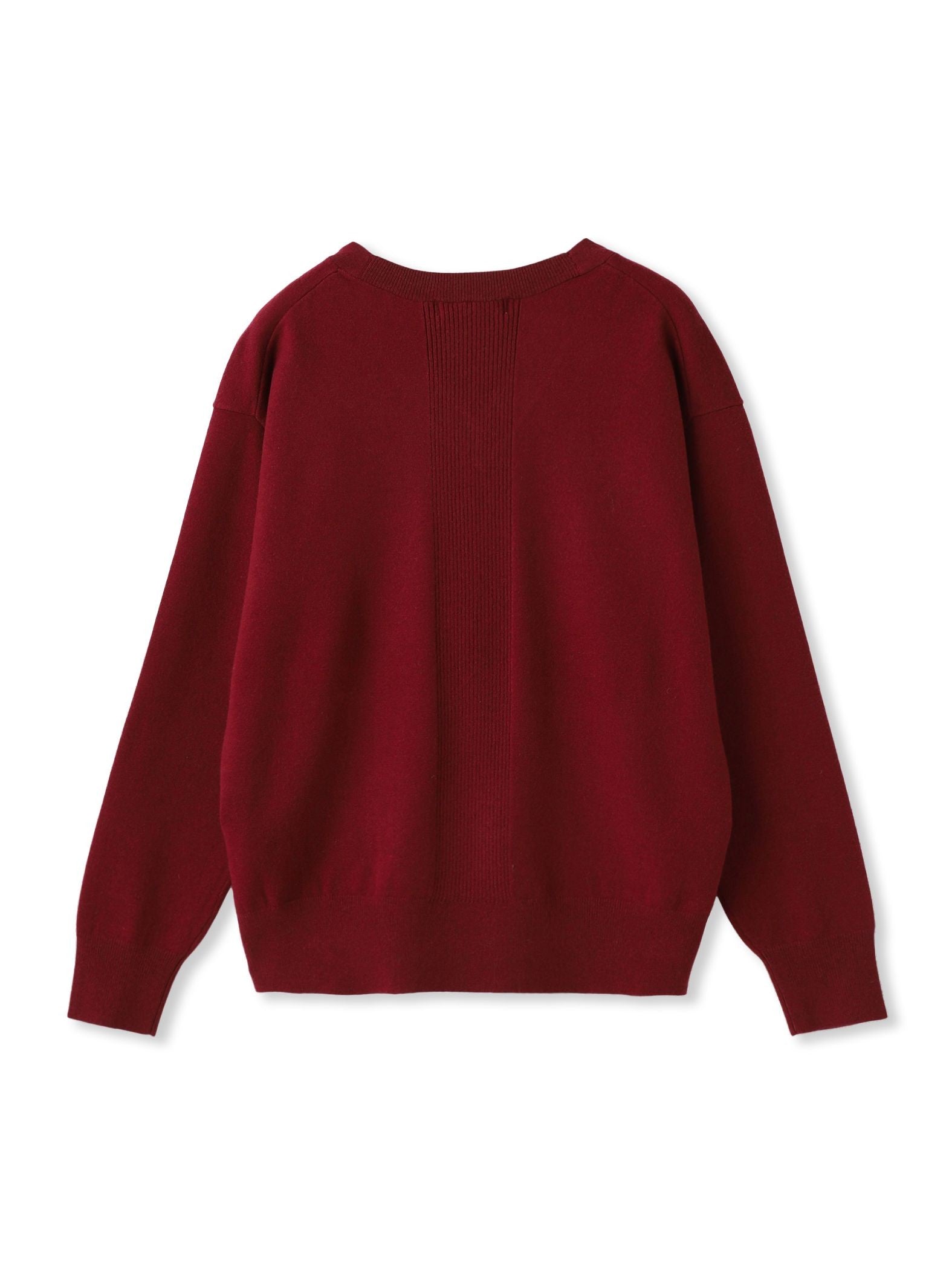 【ふわもち】Vネックニット≪洗濯機で洗える≫