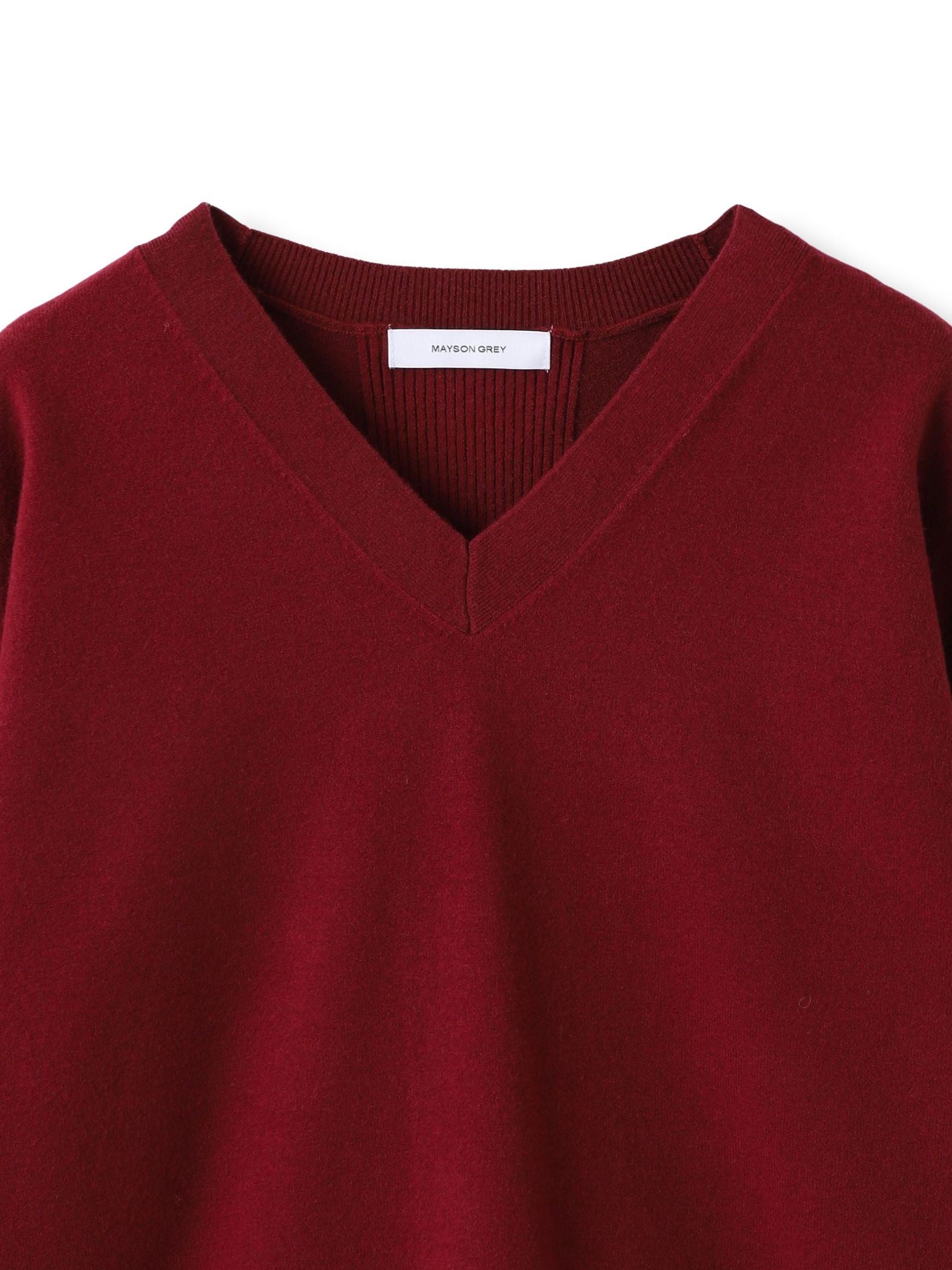 【ふわもち】Vネックニット≪洗濯機で洗える≫