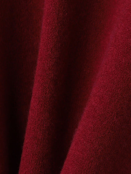 【ふわもち】Vネックニット≪洗濯機で洗える≫