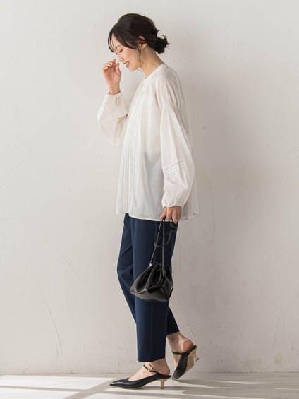 コットンシアーボイルブラウス