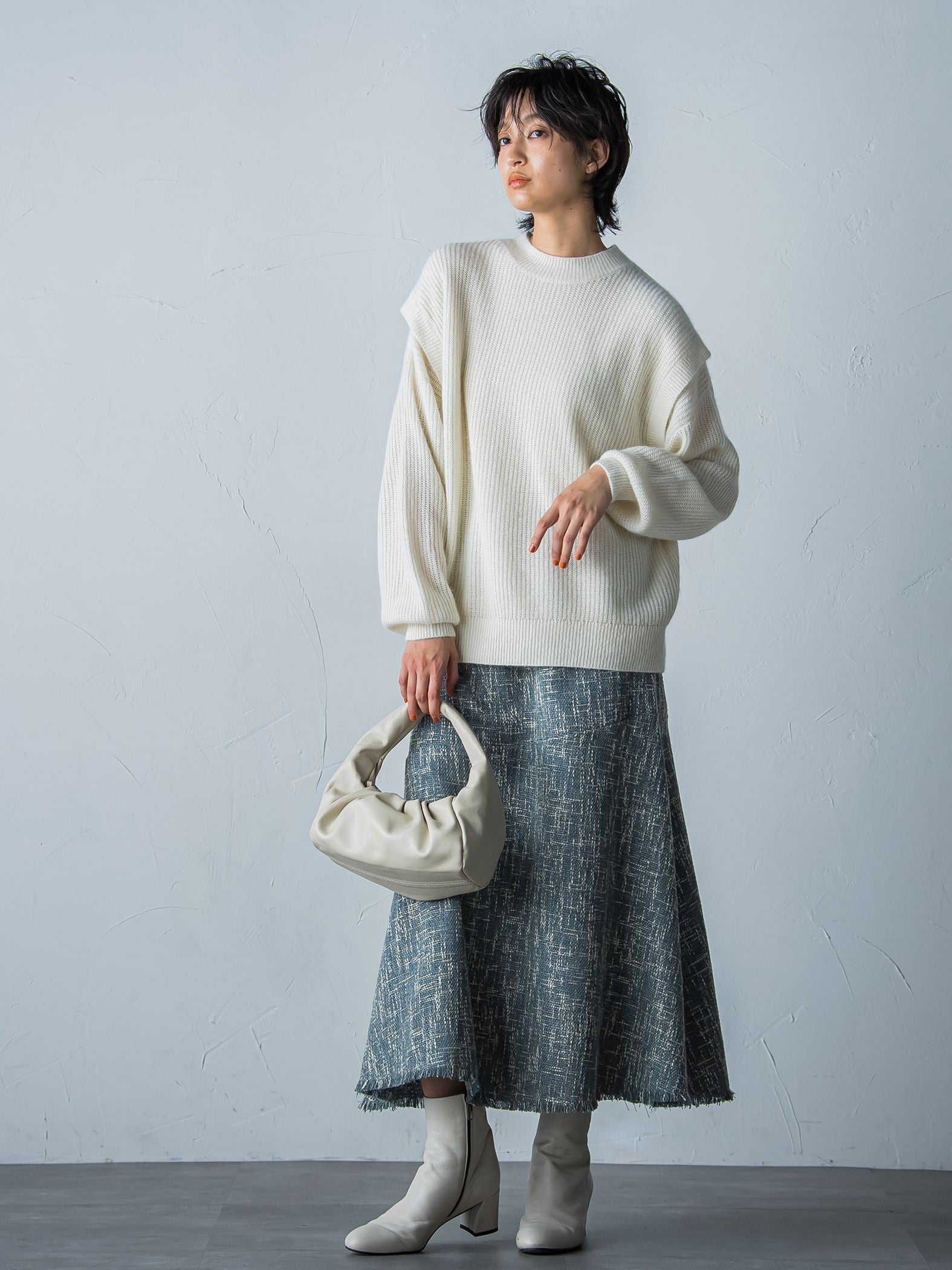 ラクーンブレンドニットプルオーバー