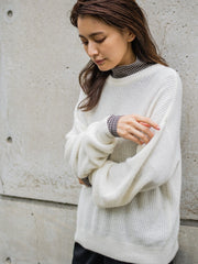 ラクーンブレンドニットプルオーバー