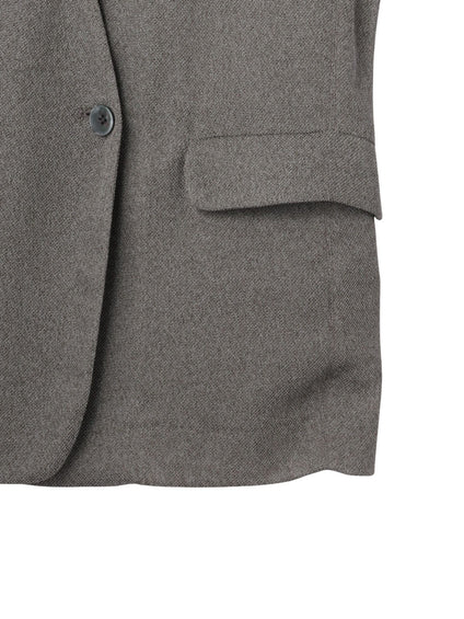 グリッディメッシュノーカラージャケット