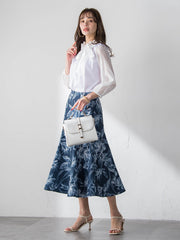 サイドリボンカットソー