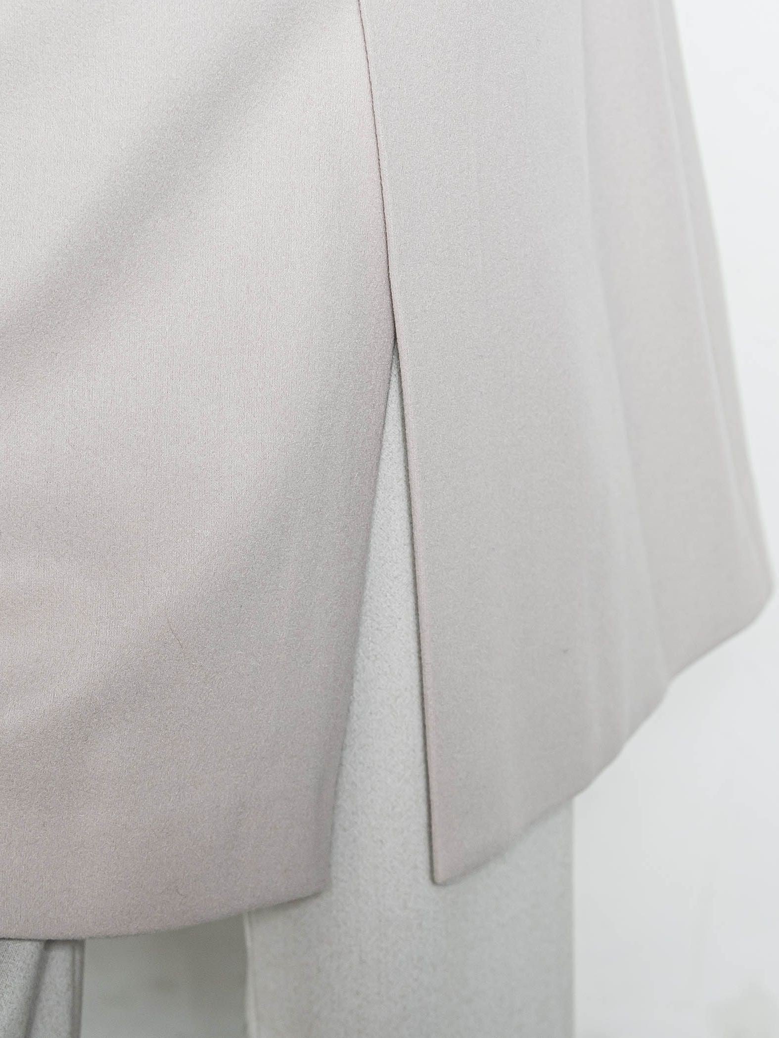 ライトジャージメルトンスタンドカラーロングコート