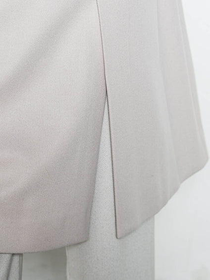 ライトジャージメルトンスタンドカラーロングコート