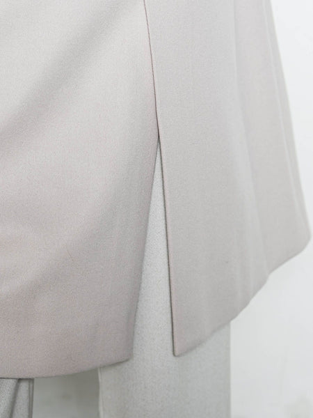 ライトジャージメルトンスタンドカラーロングコート