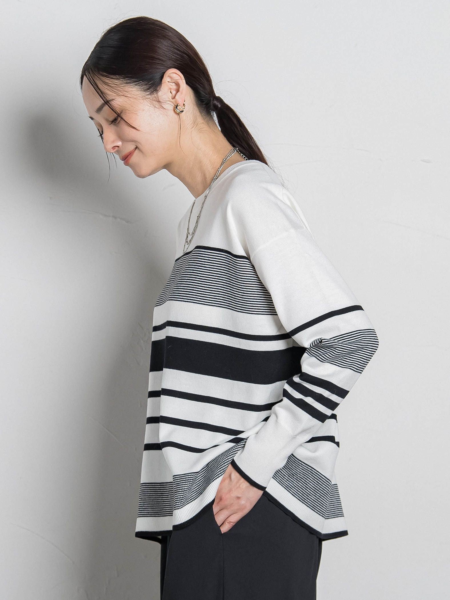 【WEB限定】ランダムボーダーニット≪11号あり/洗える≫