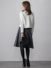 【WEB限定】バイカラーニットジャケット