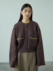 アルパカタッチダブルフェイスニットカーディガン≪手洗い可能≫