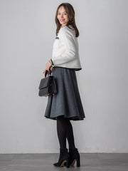 【WEB限定】バイカラーニットジャケット