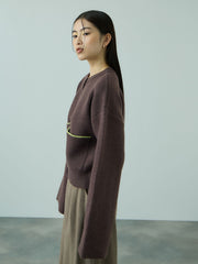 アルパカタッチダブルフェイスニットカーディガン≪手洗い可能≫