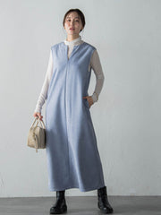 【WEB限定】フェイクスエードワンピース≪洗える≫