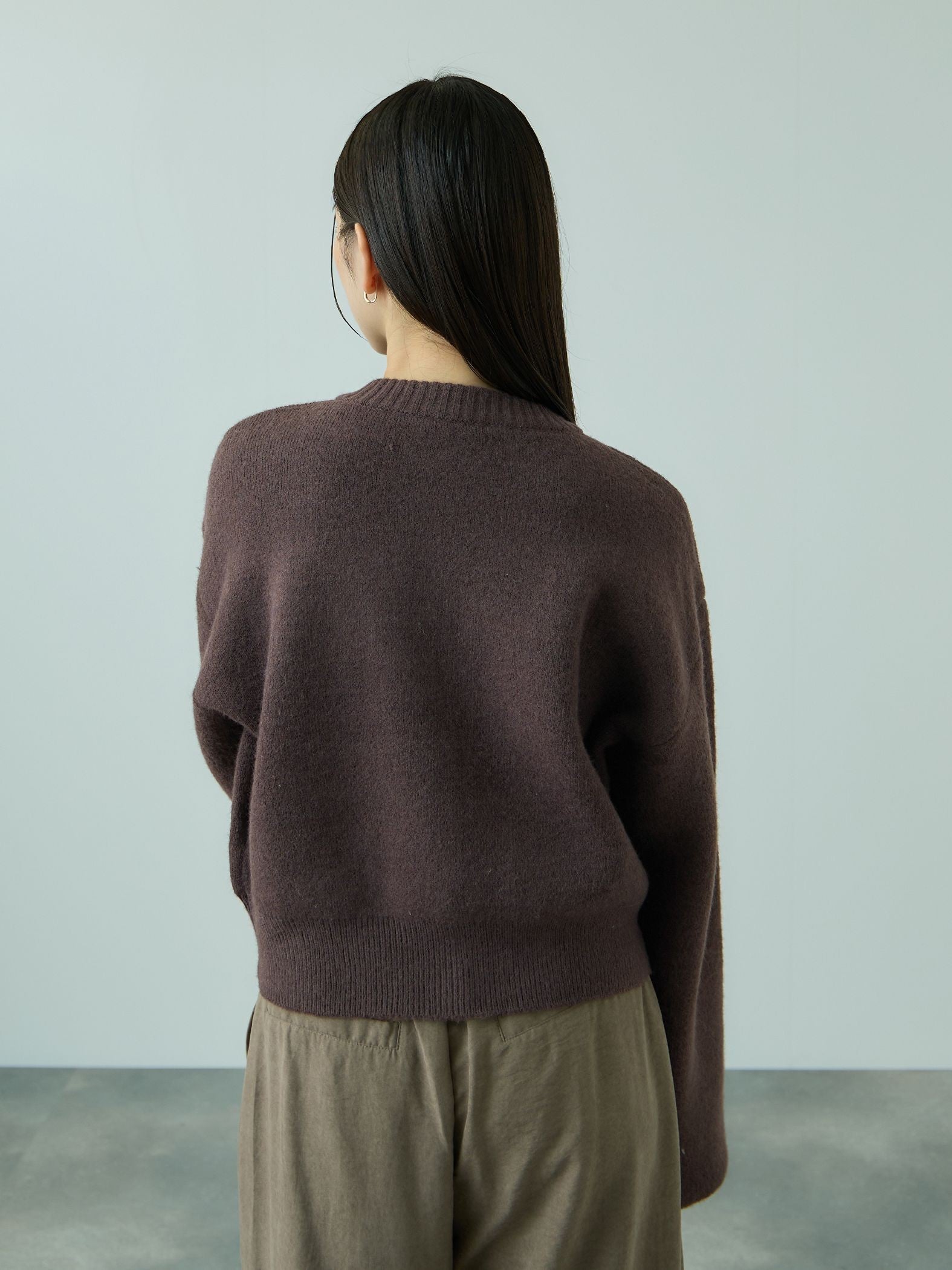 アルパカタッチダブルフェイスニットカーディガン≪手洗い可能≫