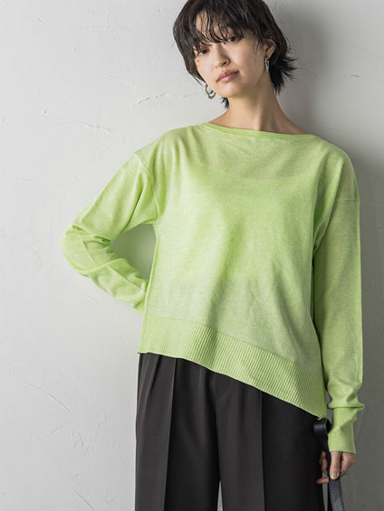 アパルトモン VOLUME SLEEVE ボートネックニット 定価39600円 アパルトモン VOLUME SLEEVE ボートネックニット L