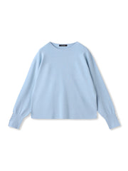 【新色追加】袖ボタンクルーネックニット ≪手洗い可能≫