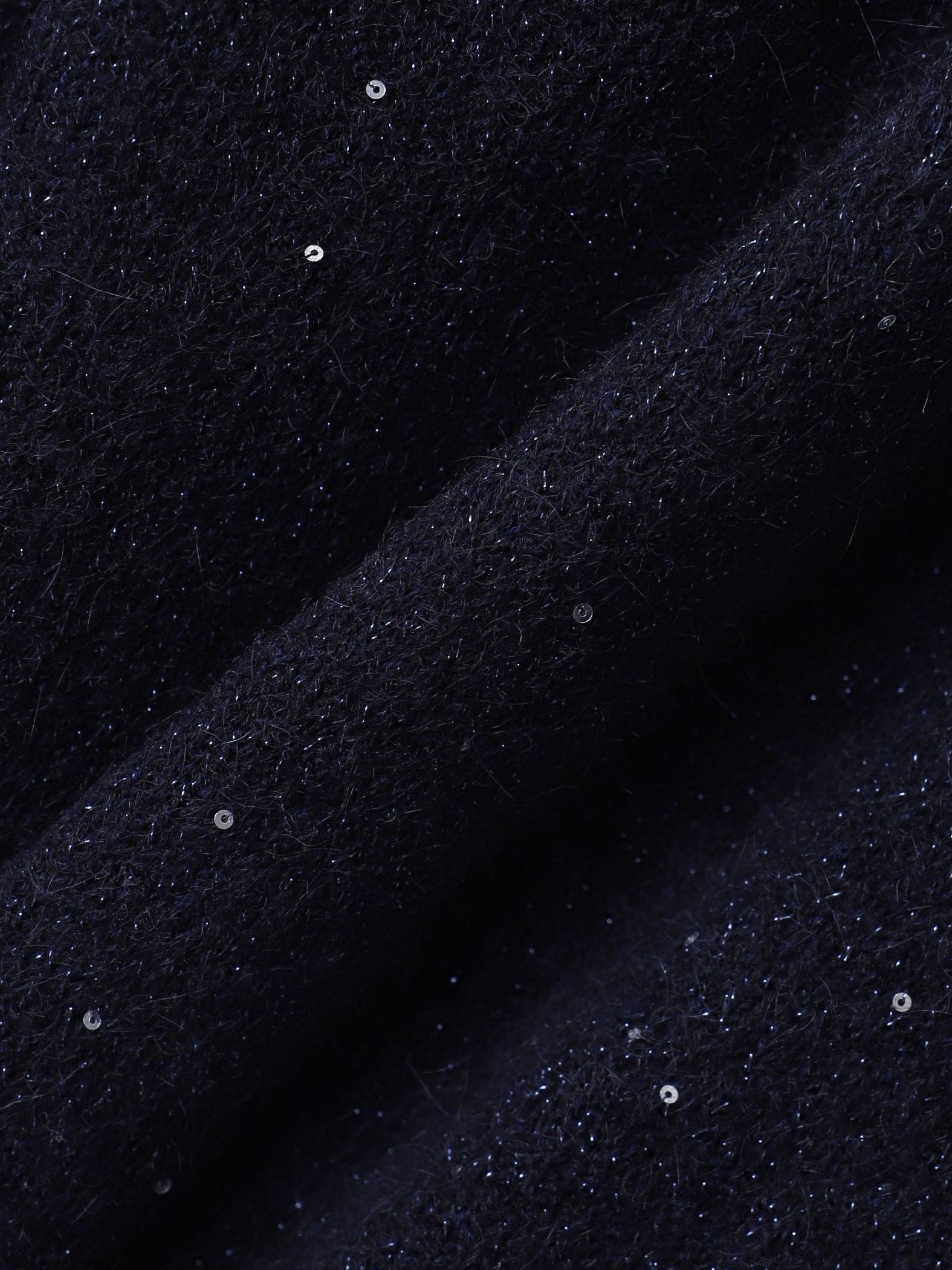 スパンコールクルーネックニット≪洗える≫