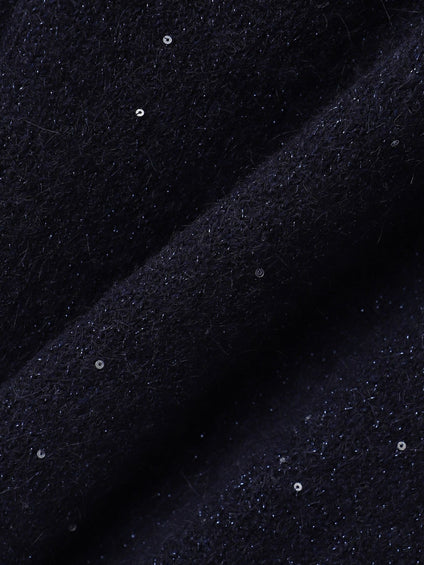 スパンコールクルーネックニット≪洗える≫